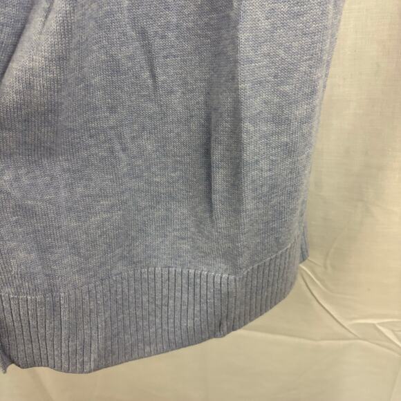 Eileen Fisher Organic Cotton Open Front Cardigan Sweater Blue Purple Large - Picture 4 of 6